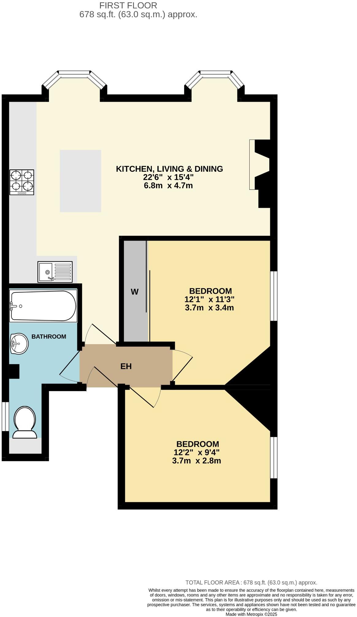 Flat 1, 20 Church Street, Upton-Upon-Severn floorplan