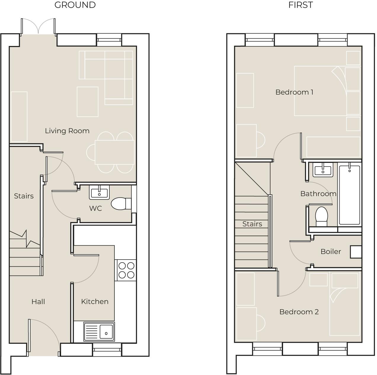 Augusta Close, Tipton floorplan