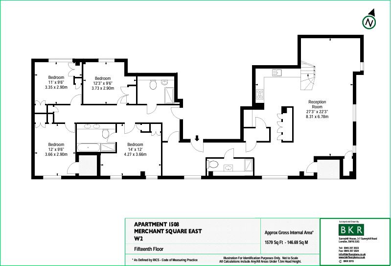 Merchant Square East, London, W2 floorplan