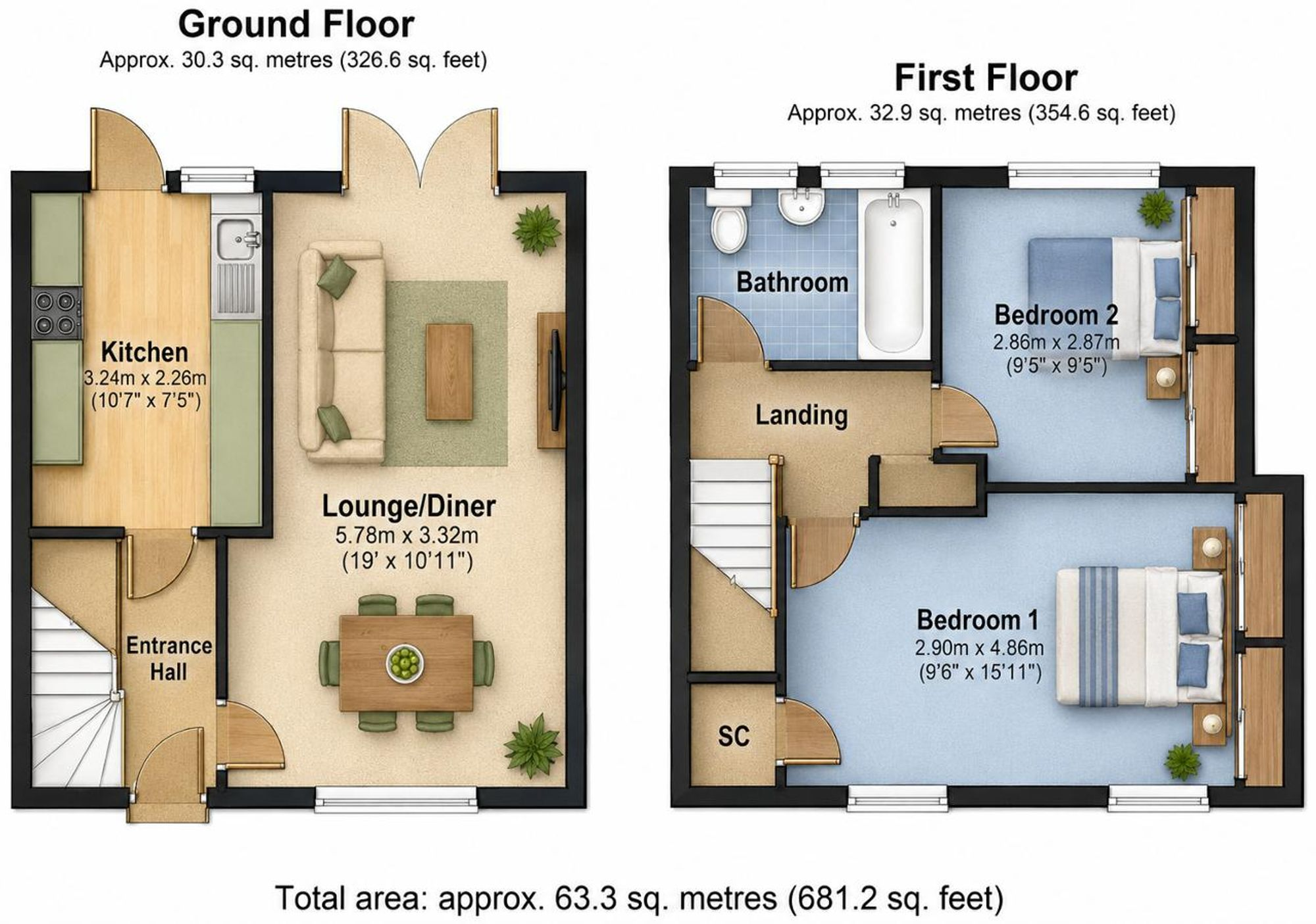 Hollybush Road, Luton, LU2 floorplan