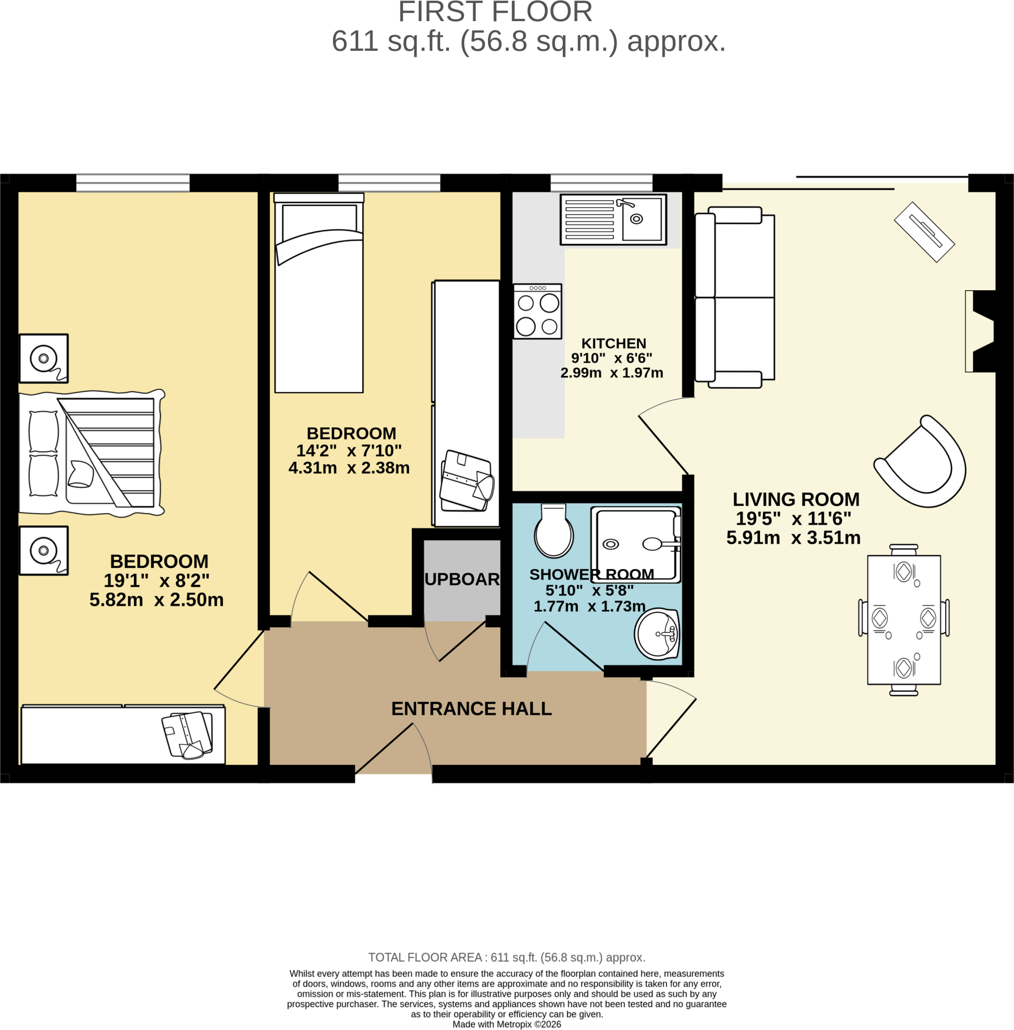 Flat 12 Grosvenor Lodge Dorchester Road Hazel Grove, Hazel Grove floorplan