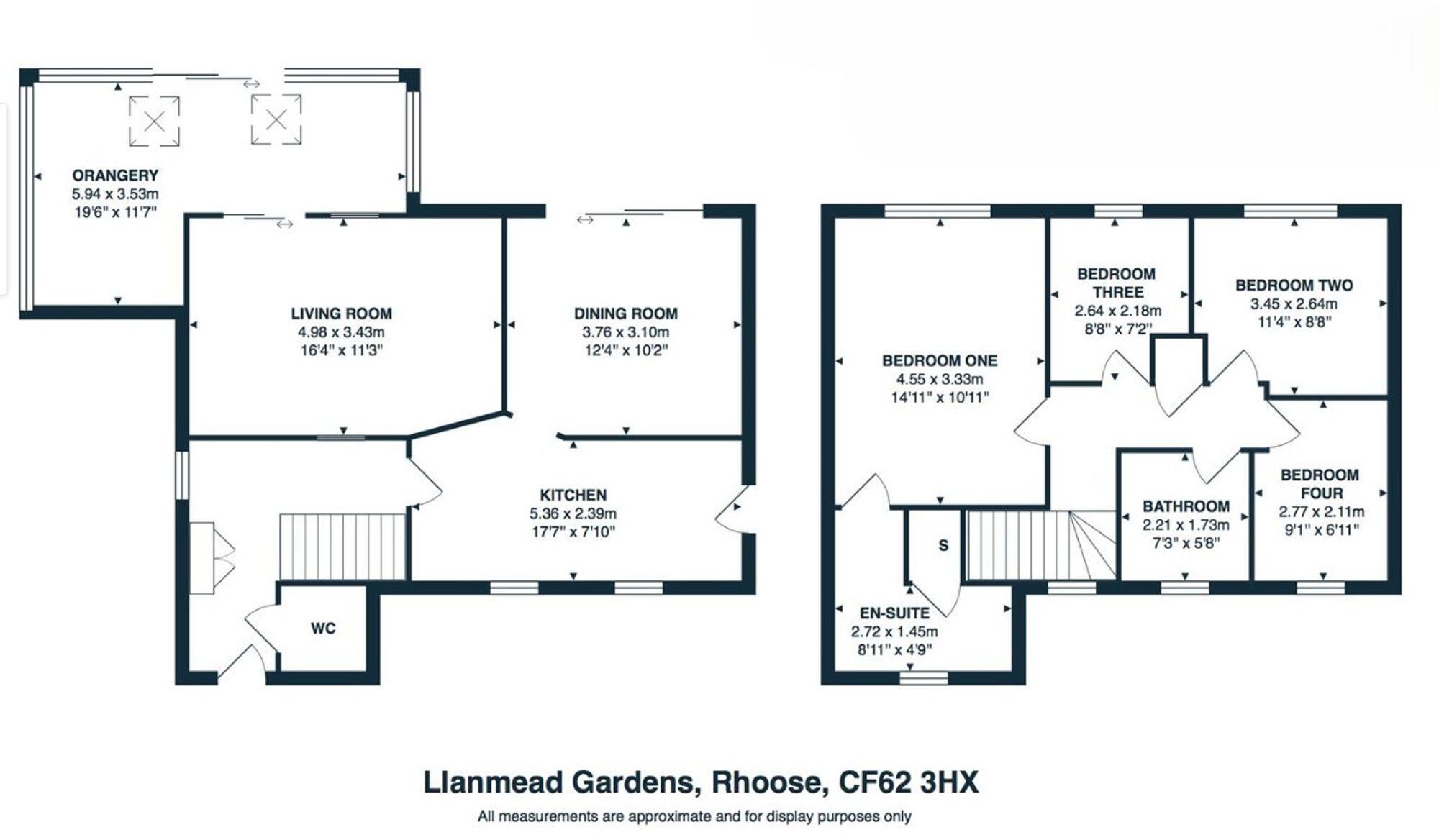53 Llanmead Gardens, Rhoose, The Vale of Glamorgan CF62 3HX floorplan