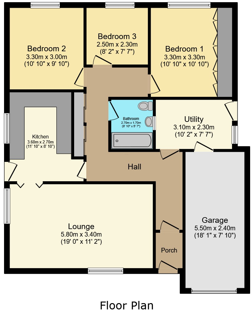 Wisteria Avenue, Branston, Lincoln, Lincolnshire, LN4 1QE floorplan