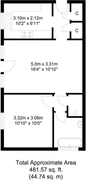 1 bedroom Apartment 1st Floor in Guildford floorplan