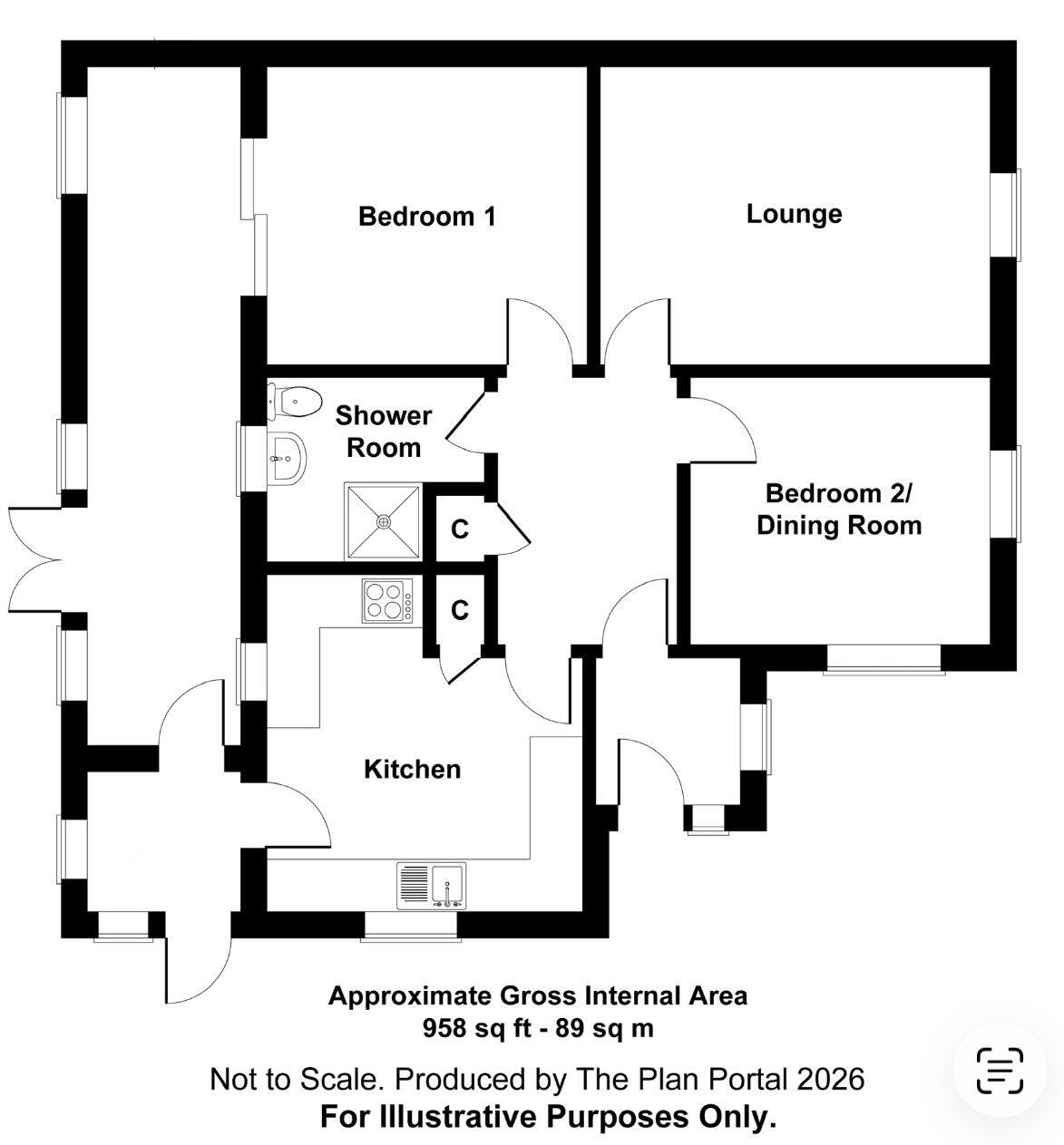 A Smartly Presented Property, Perfect For Downsizing & No Chain - Roystons Close floorplan