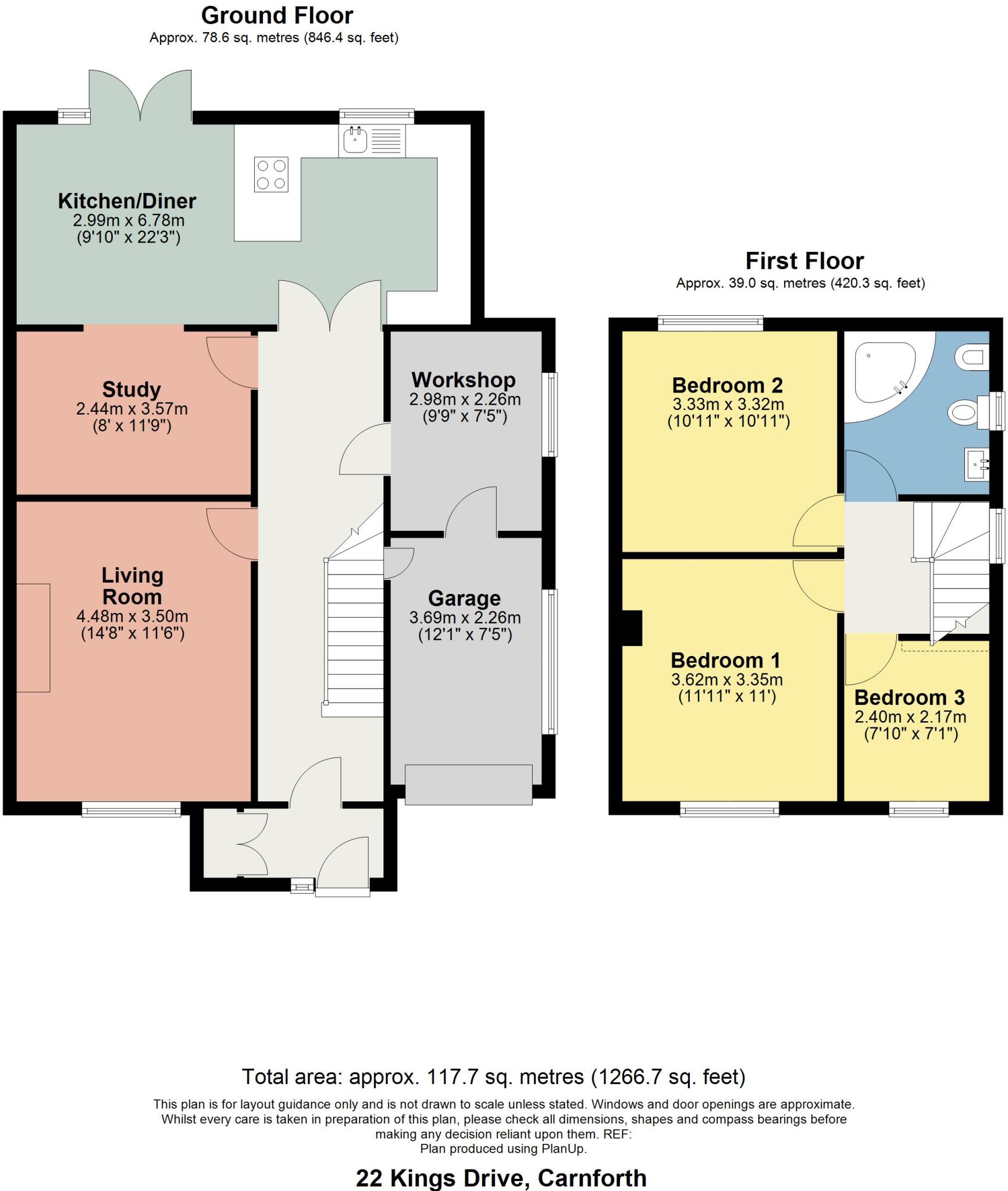 22 Kings Drive, Carnforth, LA5 9AG floorplan