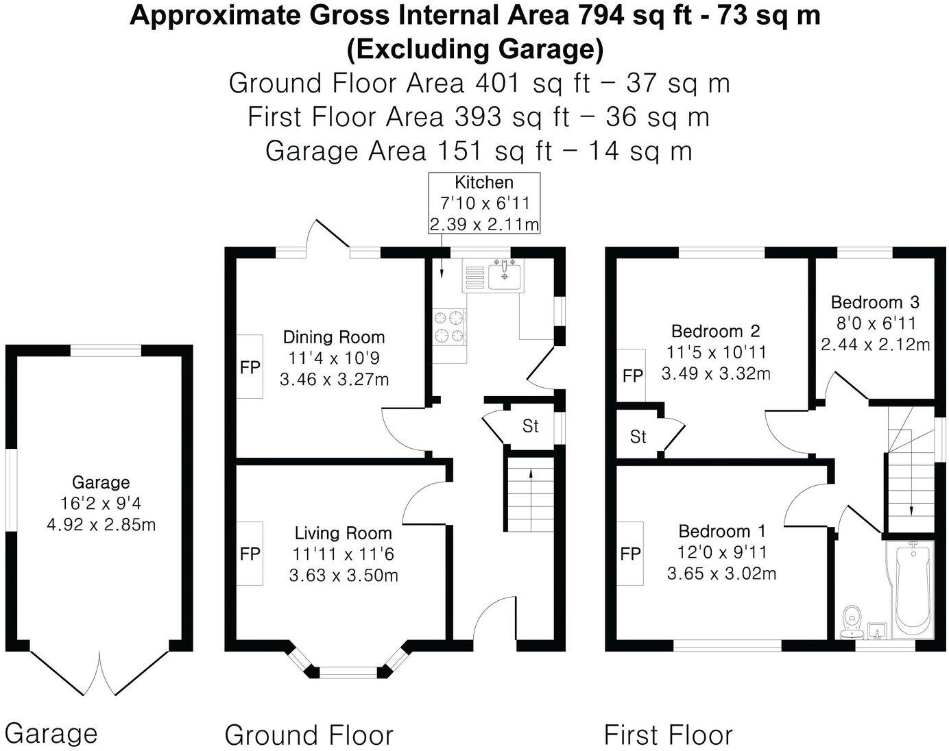 Holford Road, Merrow, GU1 floorplan