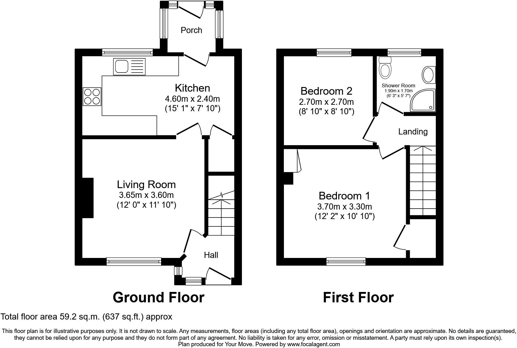 Queens Close, Whitehaven, Cumbria, CA28 floorplan