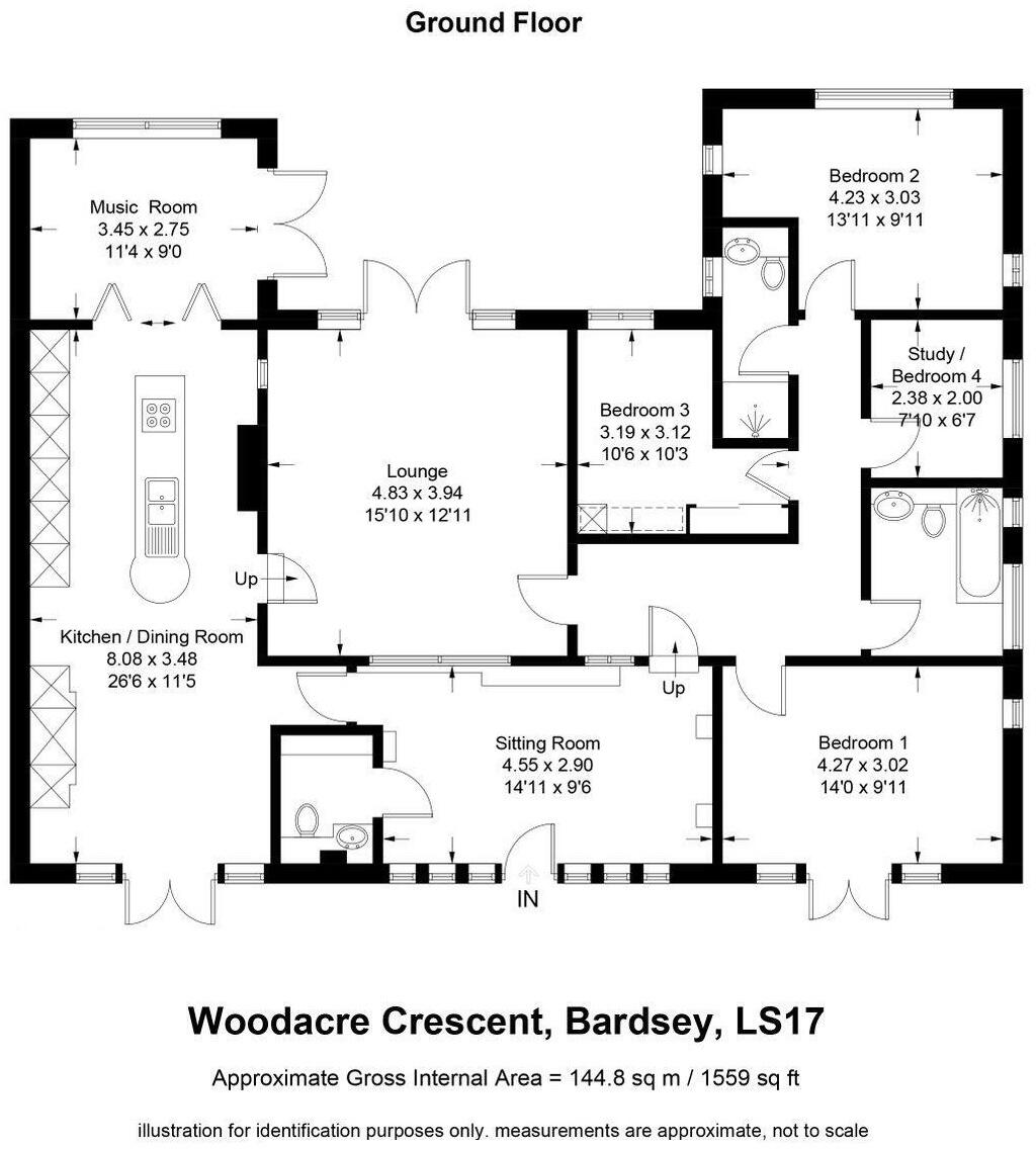 Woodacre Crescent, Bardsey, LS17 floorplan