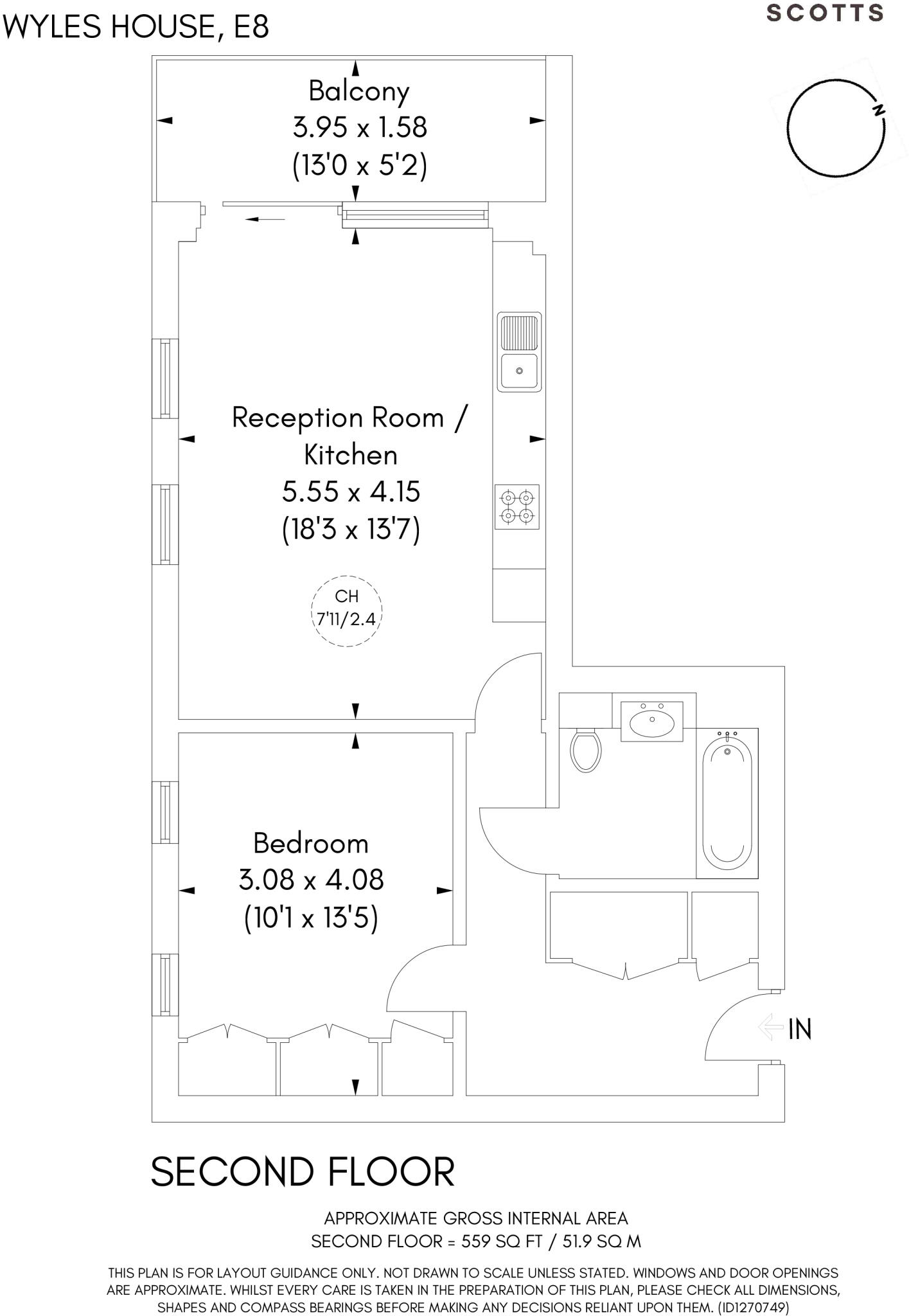 Wyles House, Hackney Central, Hackney, London, E8 floorplan