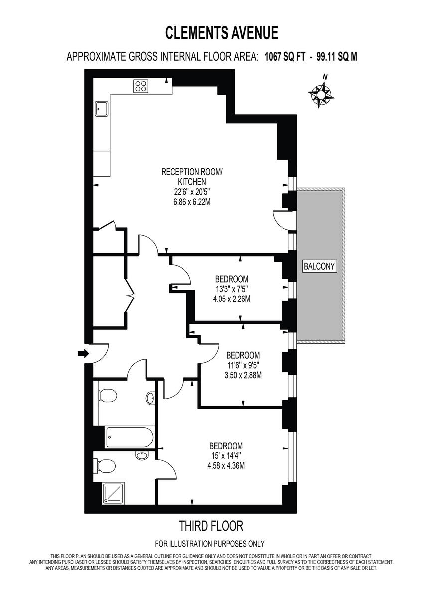 St Clements Avenue, London floorplan