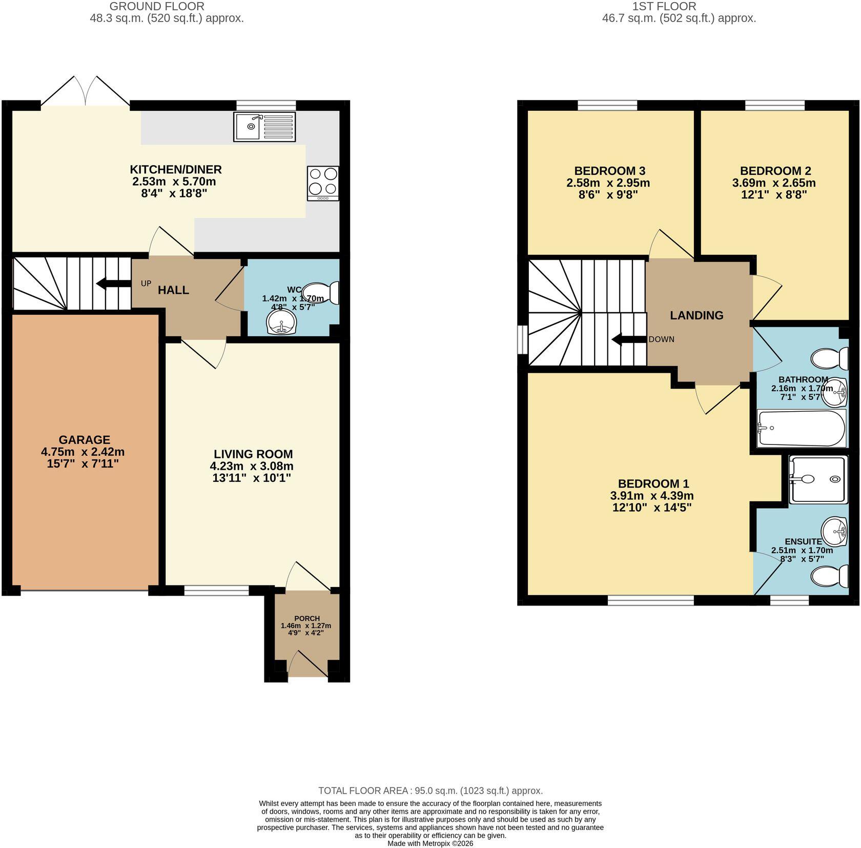 Walnut Drive, Holmewood, S42 floorplan