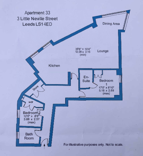 3, Little Neville Street, Leeds, West Yorkshire, LS1 floorplan