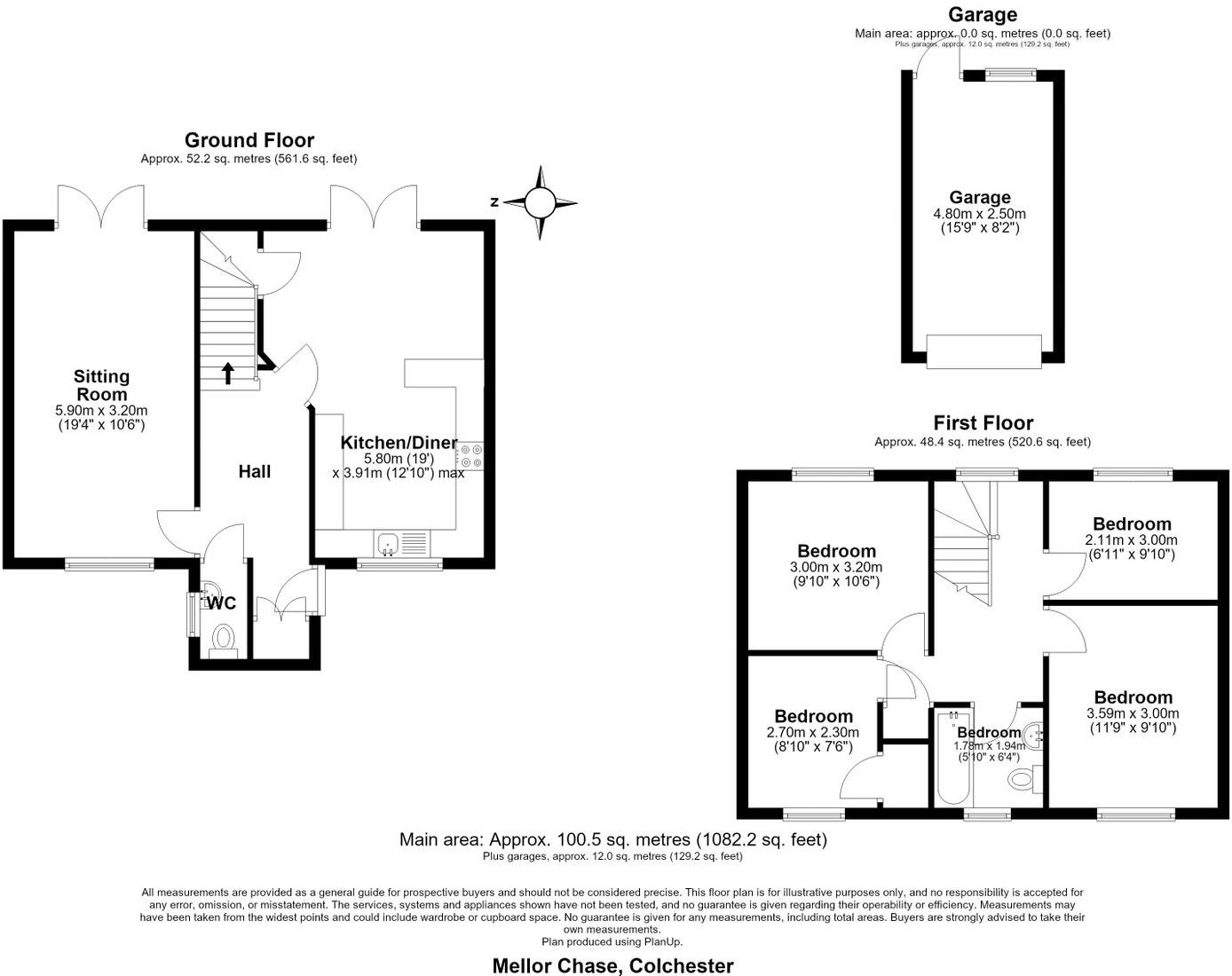 Mellor Chase, Colchester, CO3 9BN floorplan
