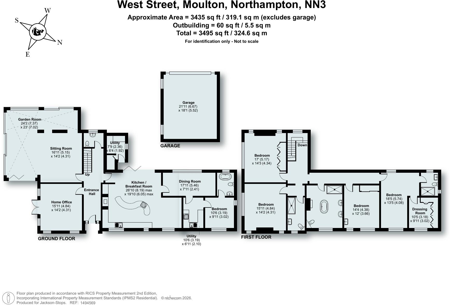 West Street, Moulton, Northampton, NN3 floorplan
