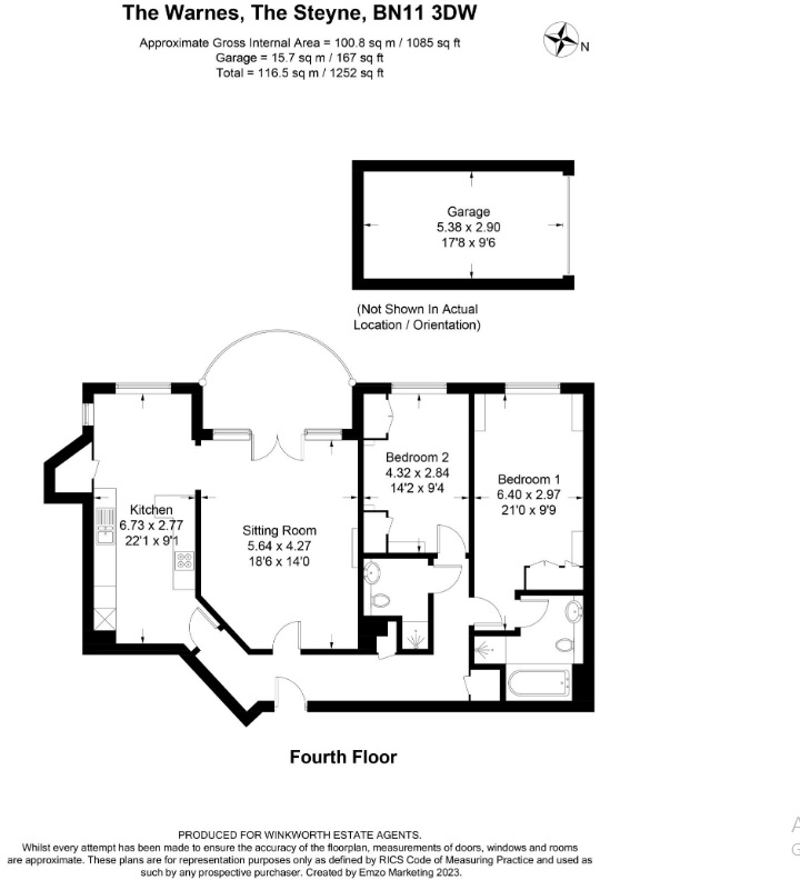Steyne Gardens, Worthing, BN11 3DW floorplan