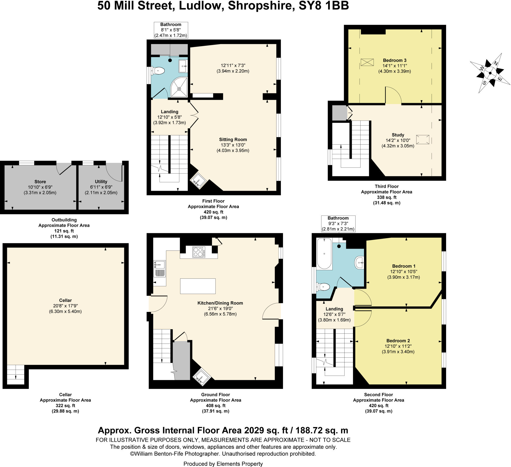 50, Mill Street, Ludlow, Shropshire, SY8 floorplan