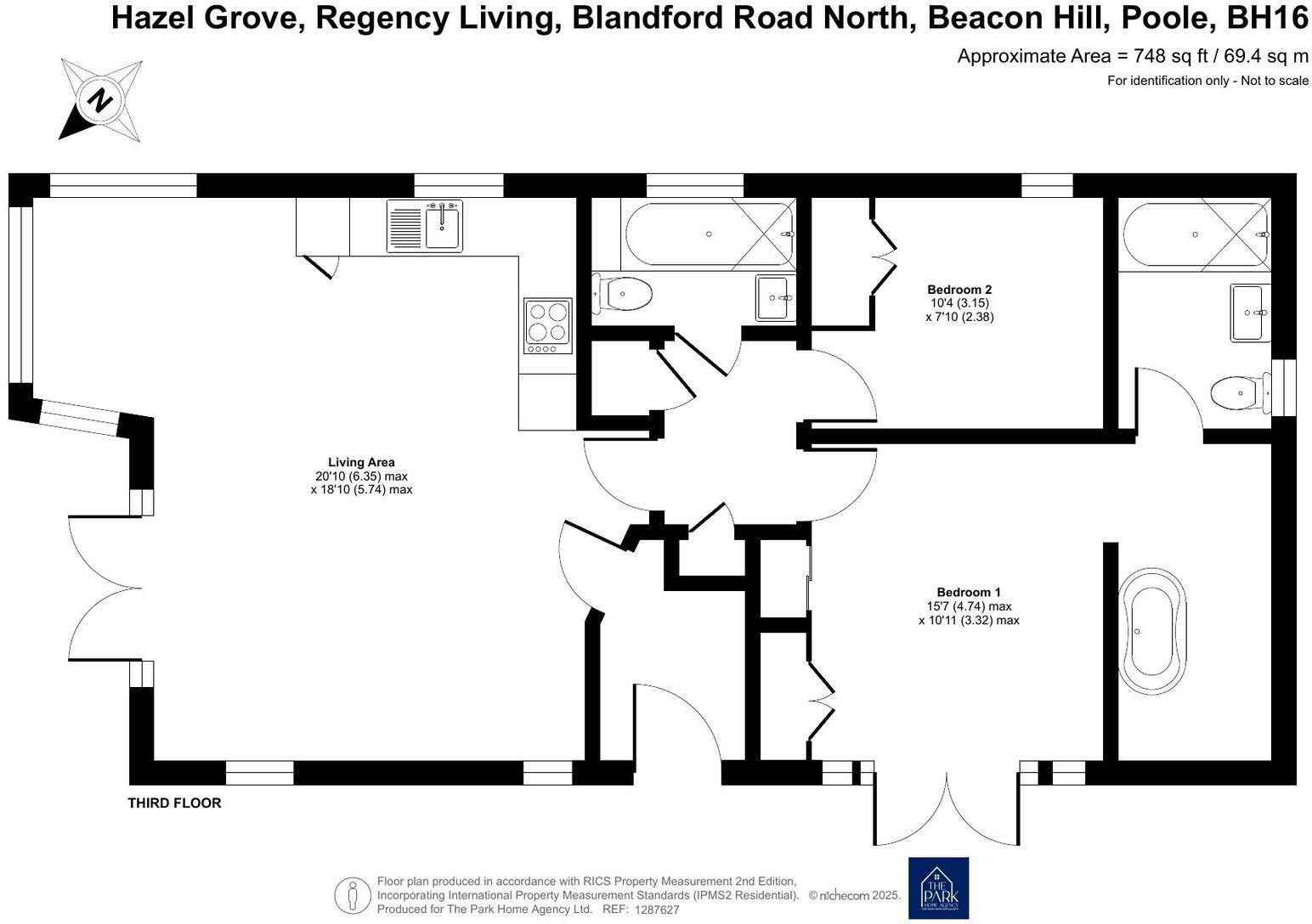 Regency Heights, Beacon Hill, Poole, DORSET, BH16 6GH floorplan
