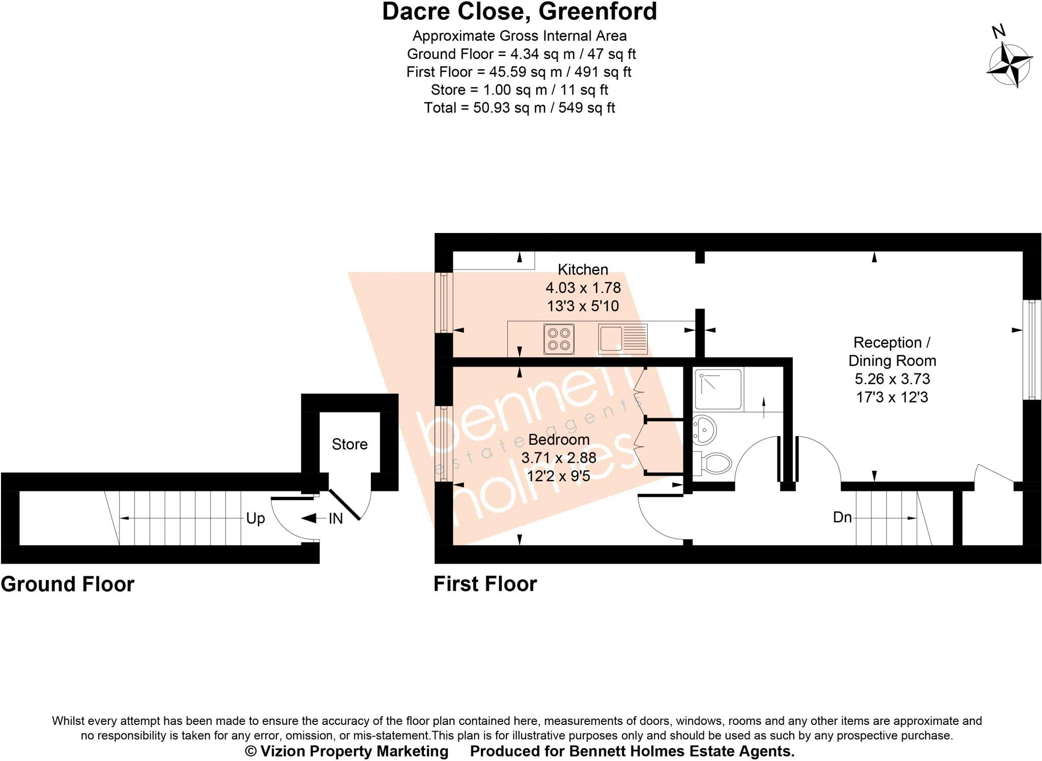 Dacre Close, Greenford floorplan
