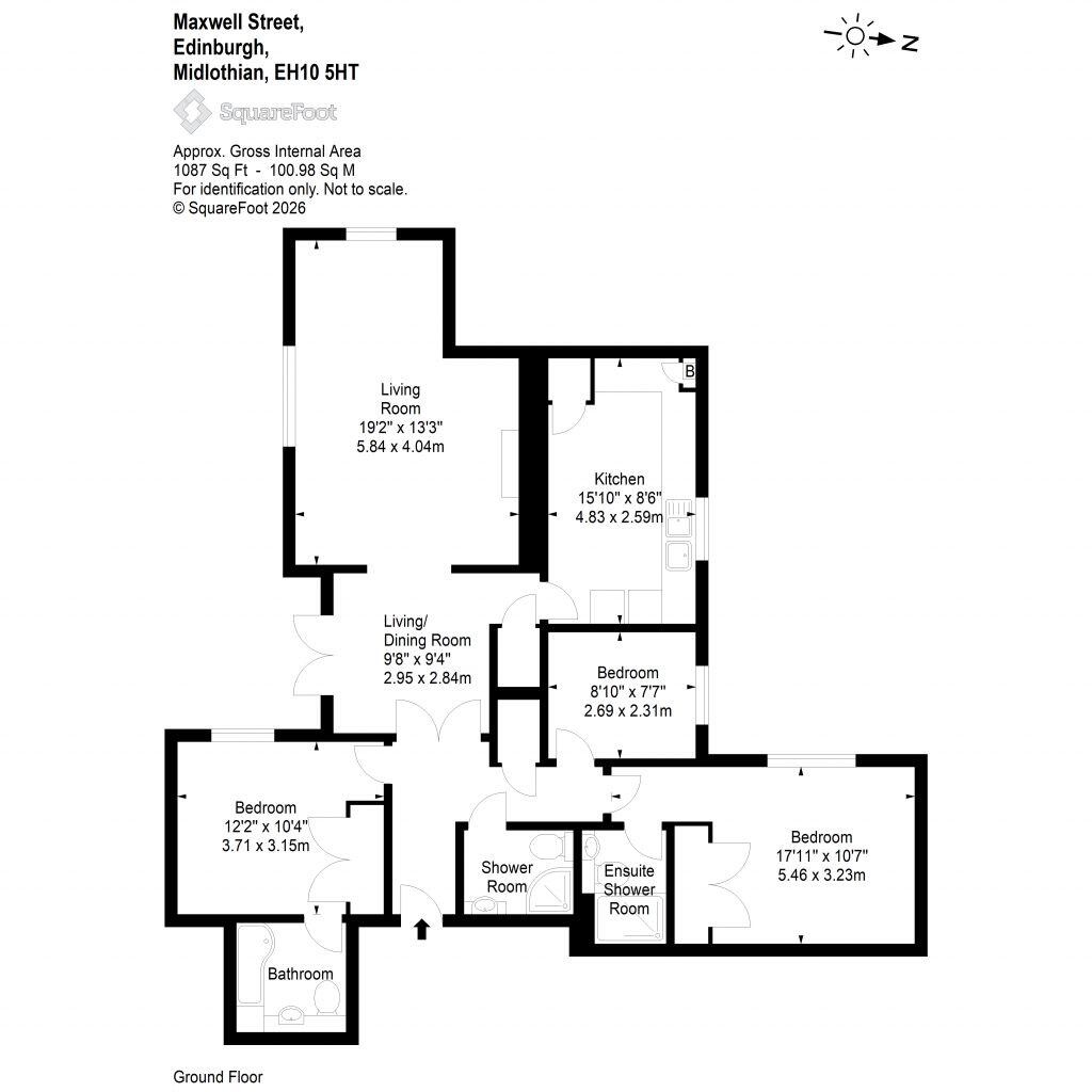 23/3 Maxwell Street, Edinburgh, EH10 5HT floorplan