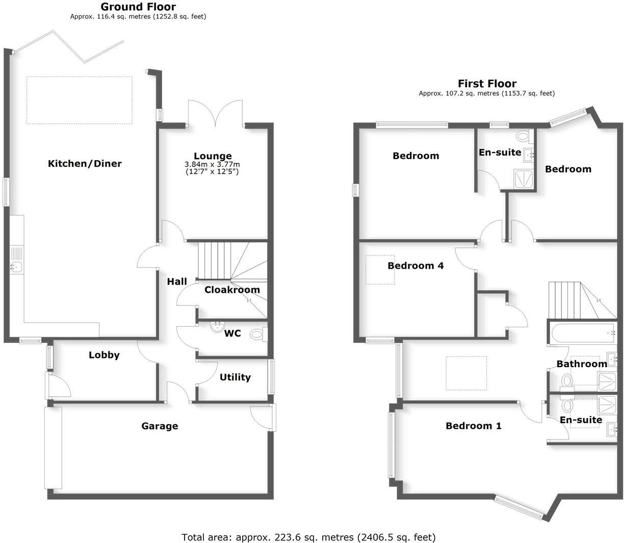 Bosworth Close, Broughton Astley. floorplan