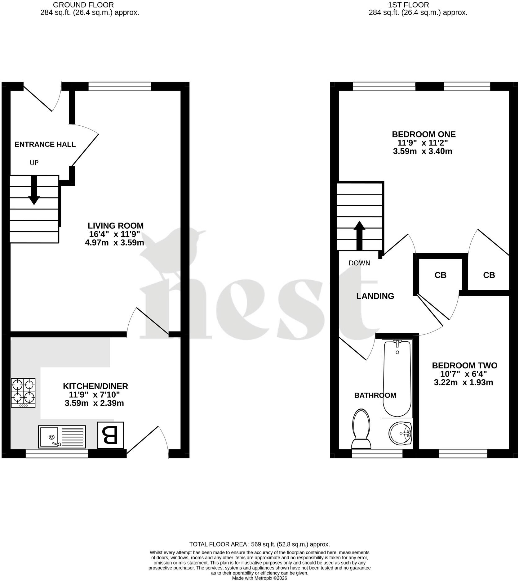 6a Fairford Road, Highbridge, TA9 3JJ floorplan