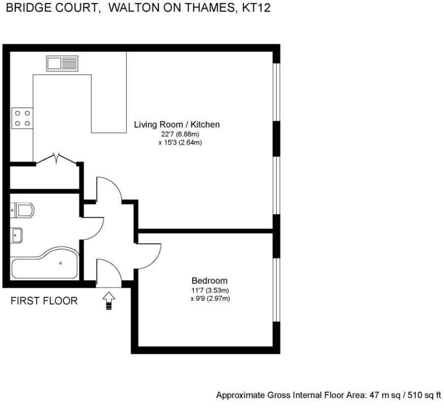 Bridge Road, Walton-On-Thames, Surrey, KT12 floorplan