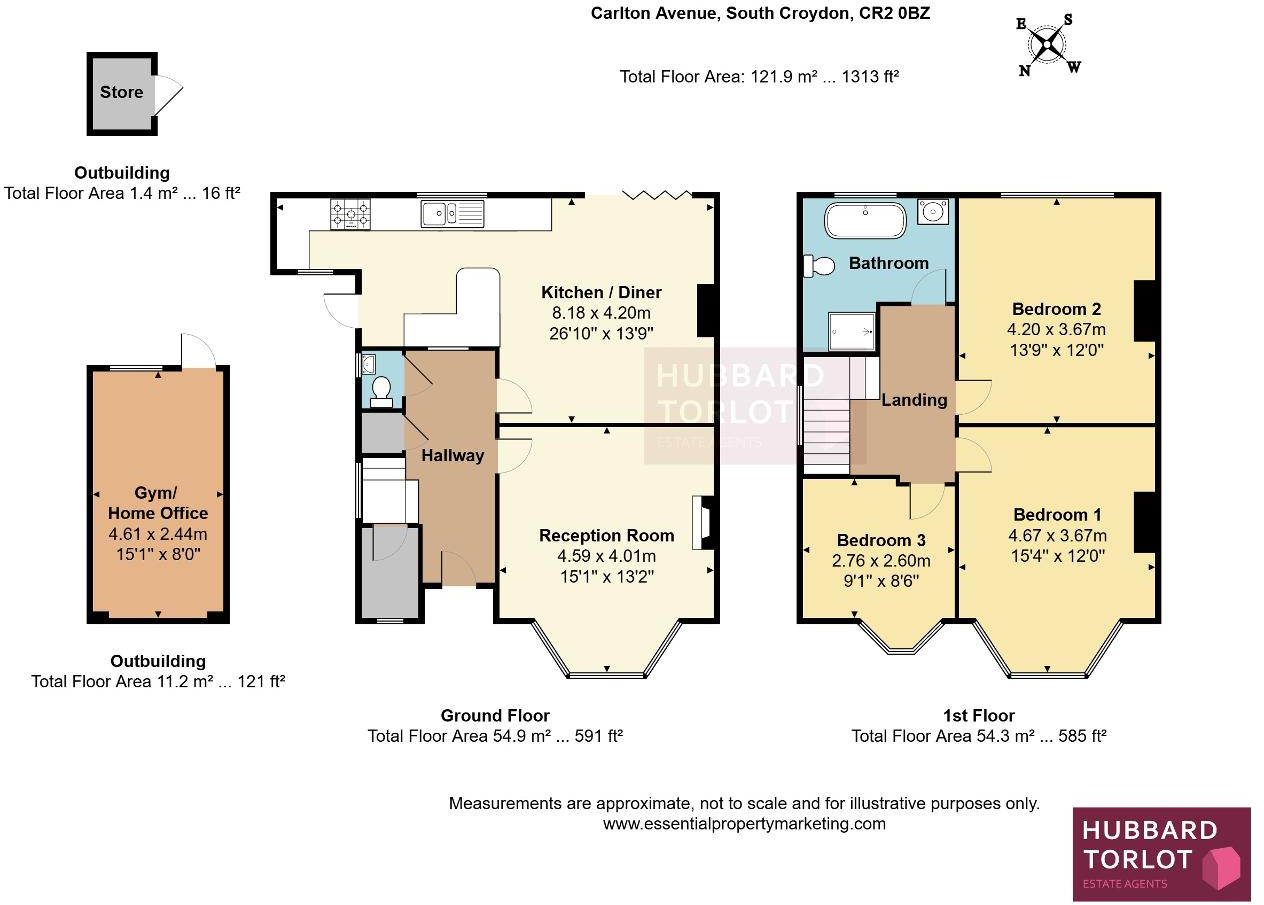 Carlton Avenue, South Croydon, Surrey, CR2 0BZ floorplan