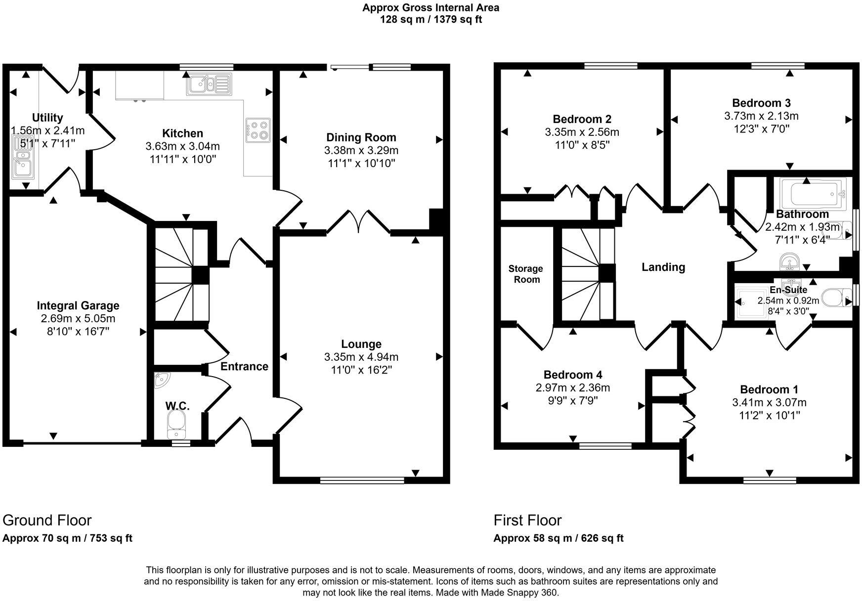 36 Nursery Drive, Kilwinning, KA13 6EL floorplan
