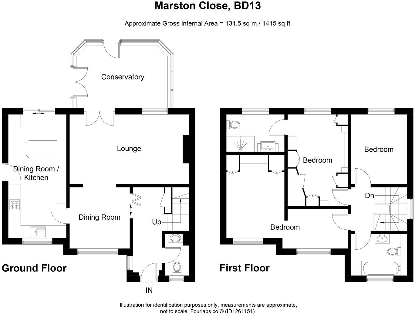 Marston Close, Queensbury floorplan