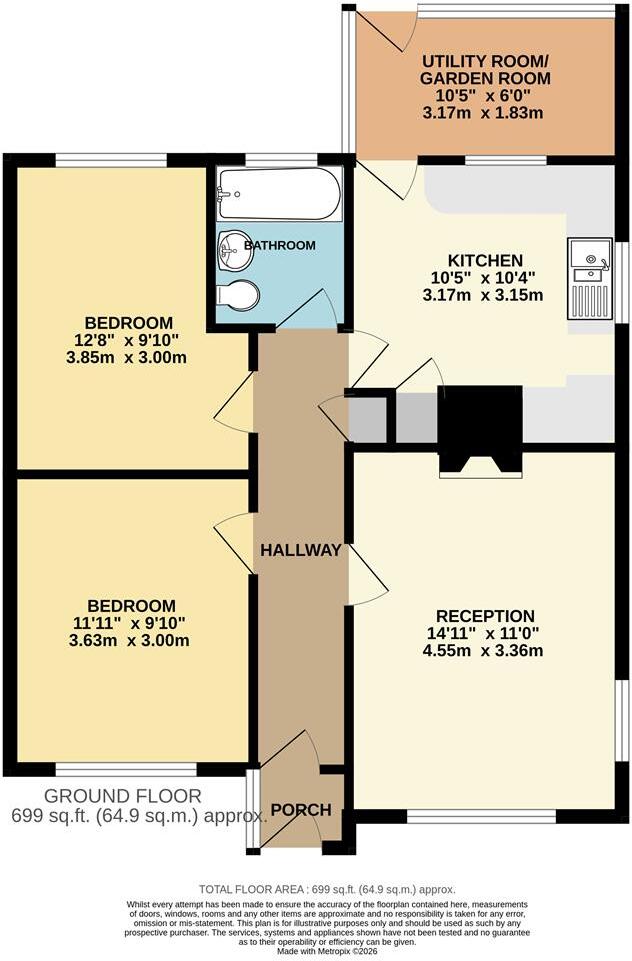 Middle Way, Lowestoft floorplan