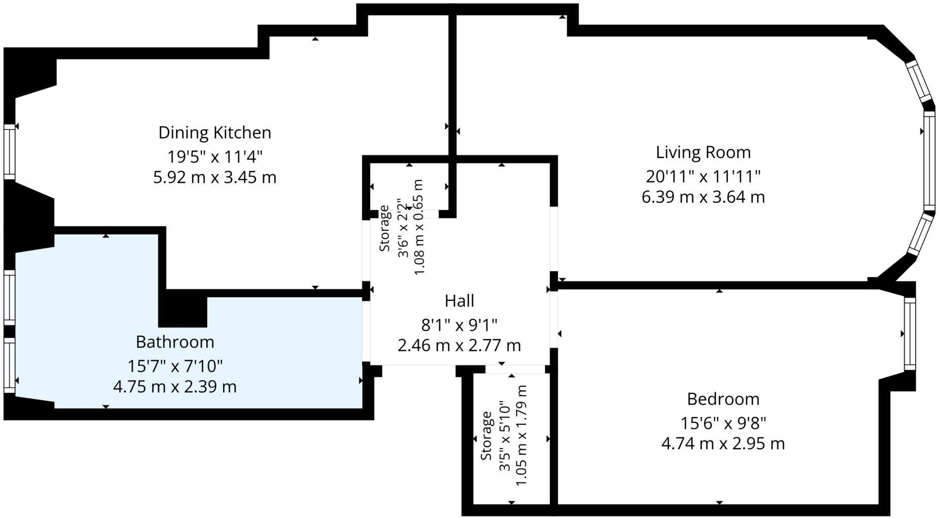 3/1, 24 Waverley Street, Shawlands, G41 2EA floorplan