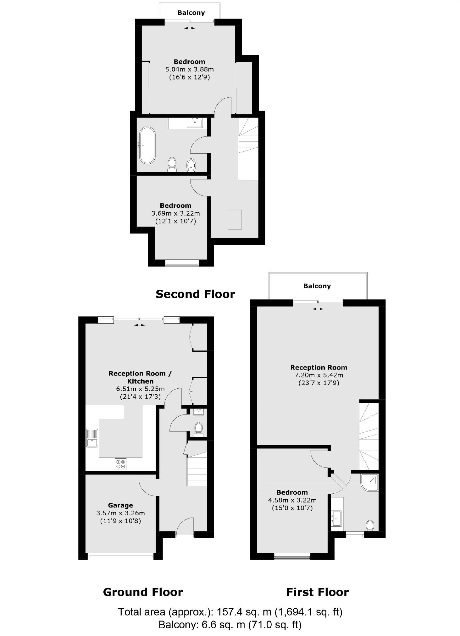 Rainbow Avenue, Canary Wharf floorplan