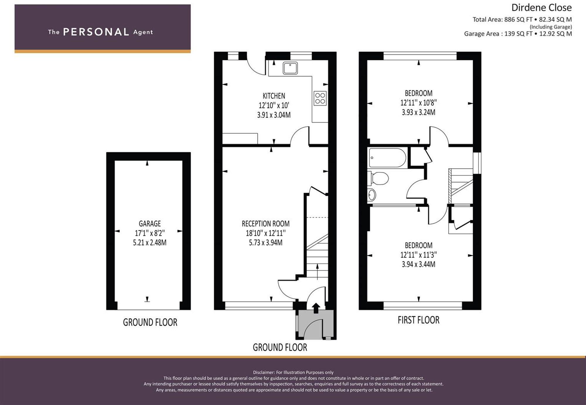 Dirdene Close, Epsom, KT17 floorplan