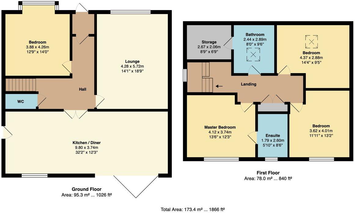 Caernarvon Close, Greenmount, Bury, BL8 floorplan