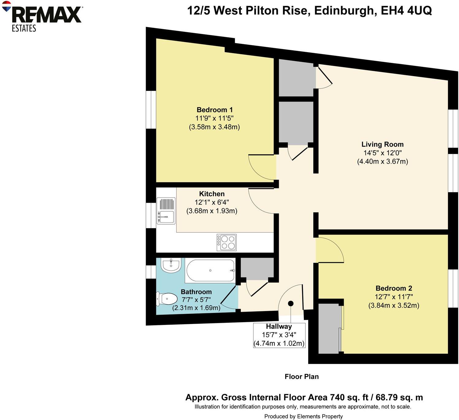 West Pilton Rise, Edinburgh, EH4 floorplan
