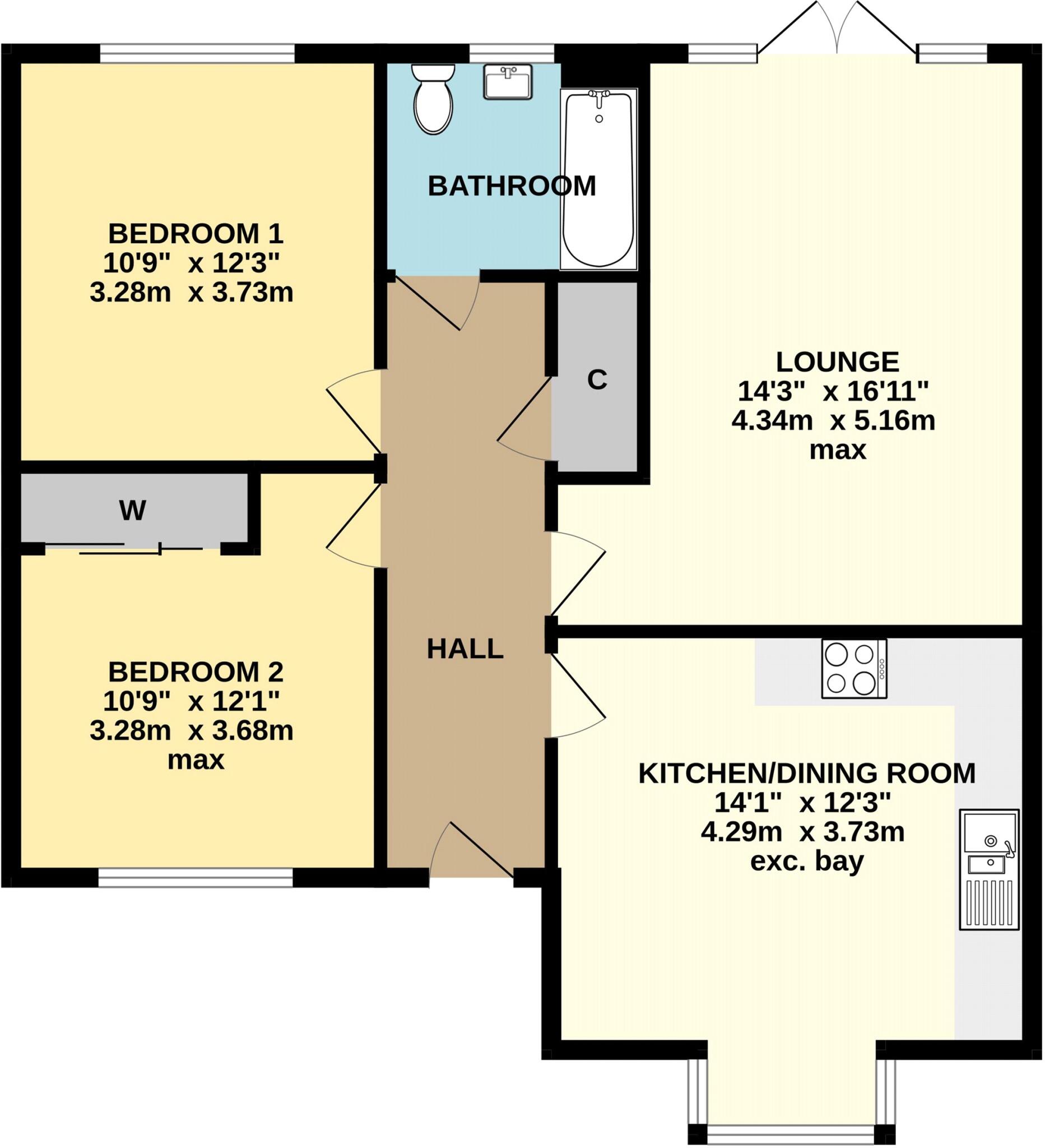 11, Rowan Way, Lifton, Devon, PL16 floorplan