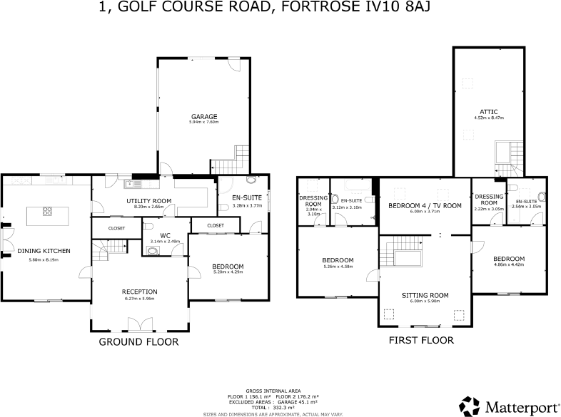 1 Golf Course Road, Fortrose, Ross-Shire, IV10 floorplan