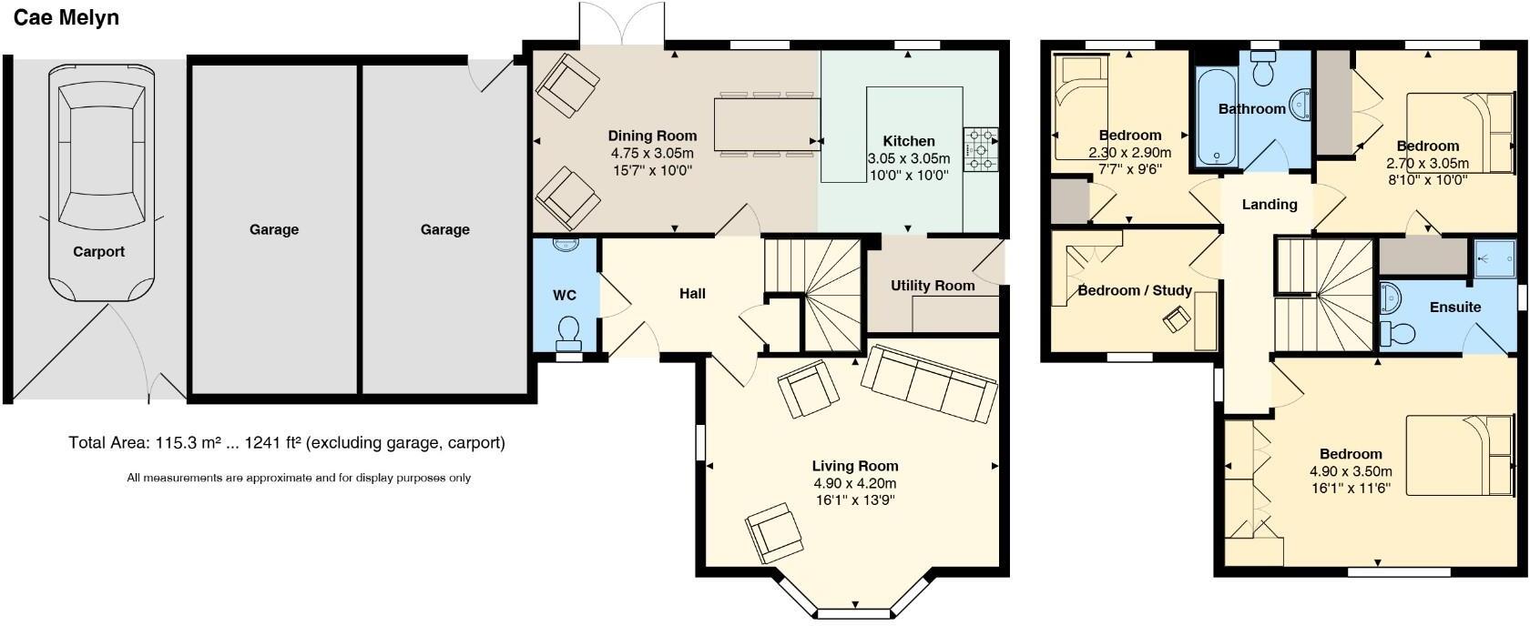 Cae Melyn, Hengoed Hall, Hengoed floorplan