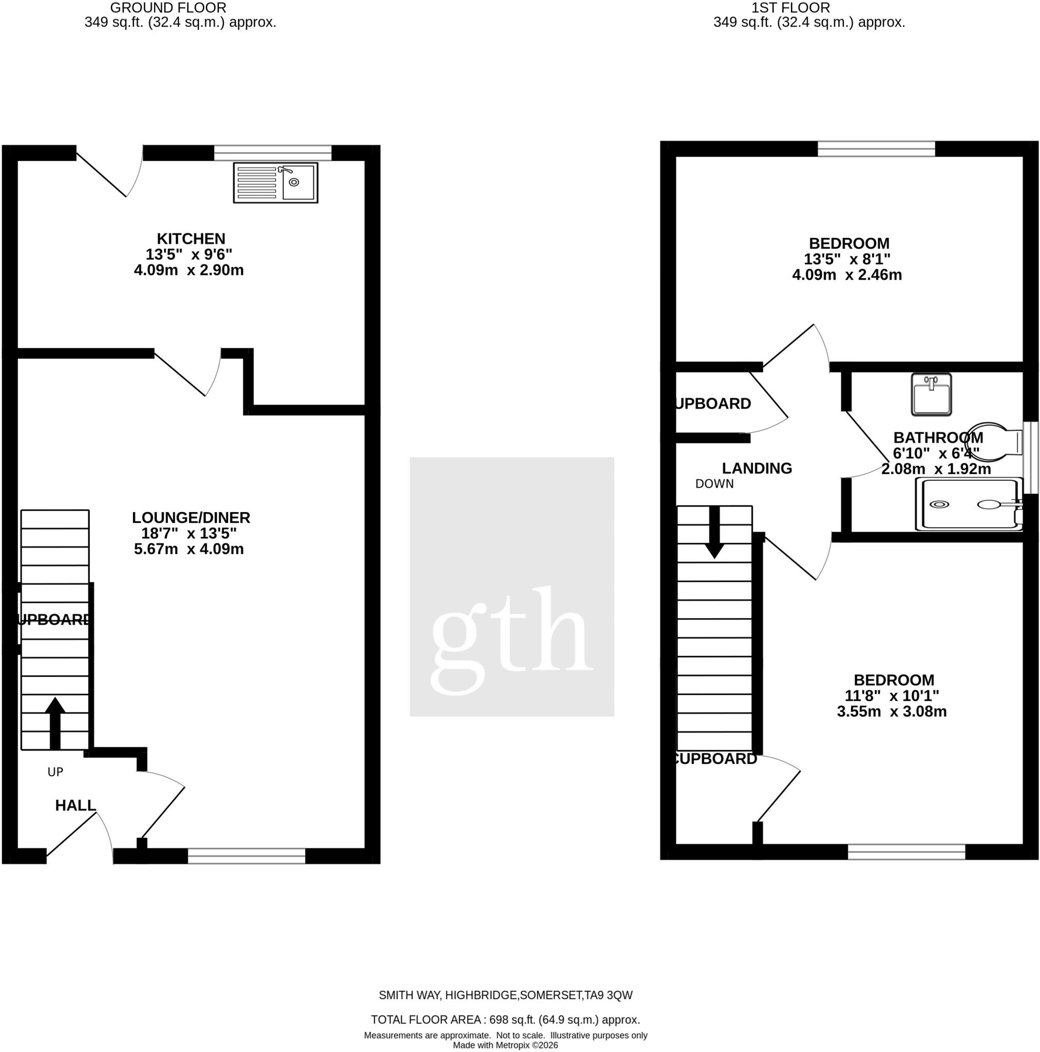 Smith Way, Highbridge, Somerset, TA9 floorplan