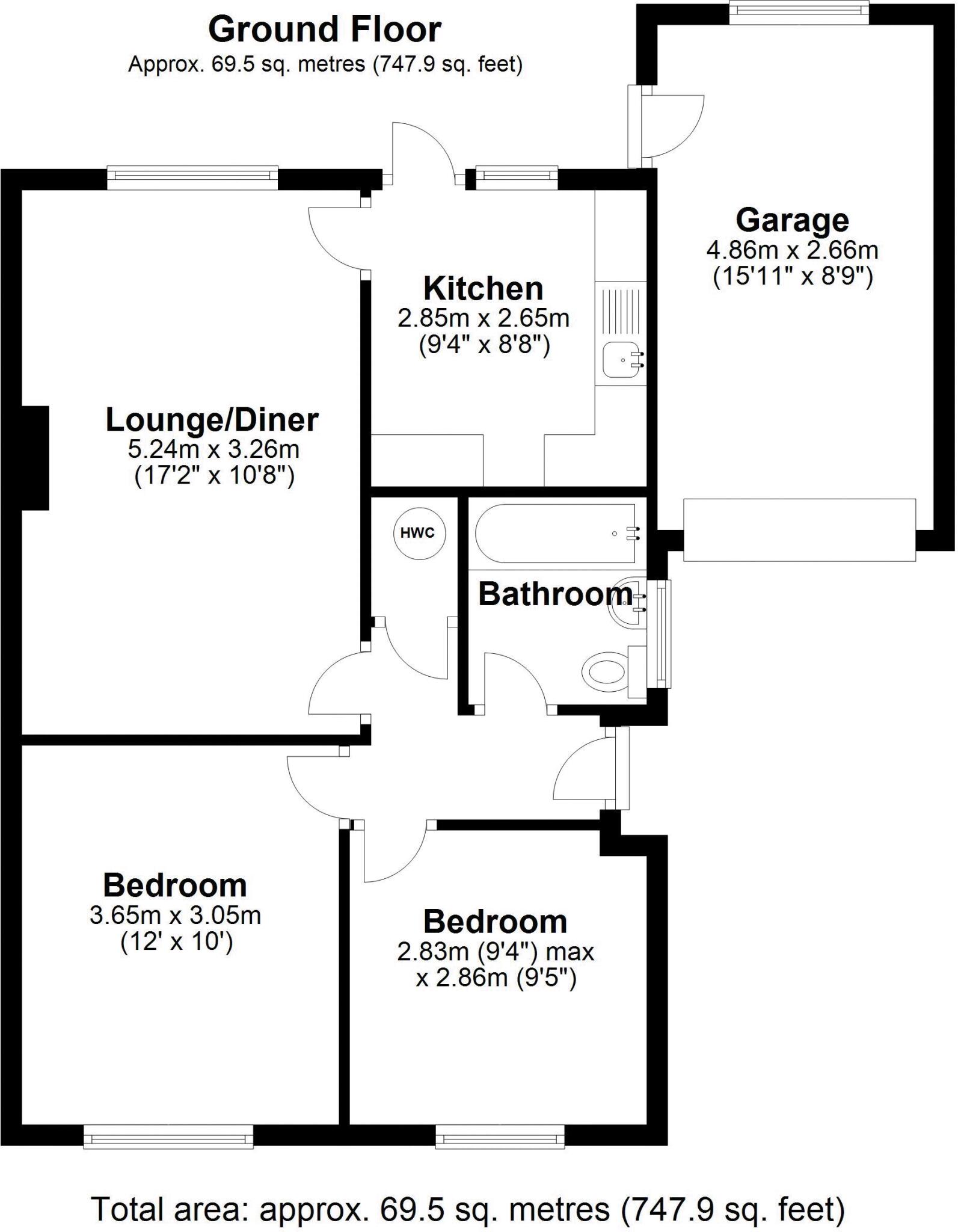 7 Grenville Court, Shifnal. TF11 8UD floorplan