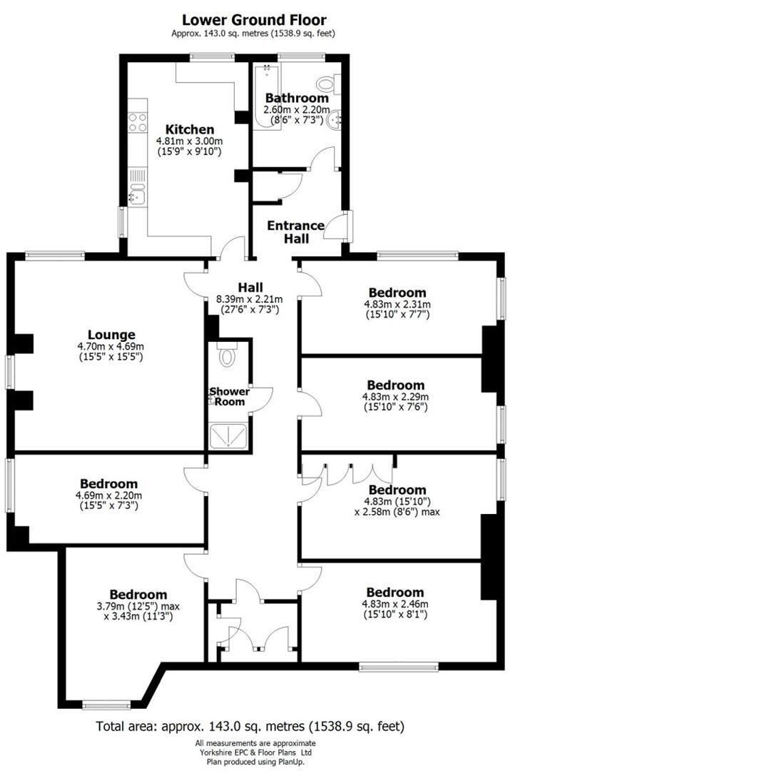 Tapton House Road, Sheffield floorplan