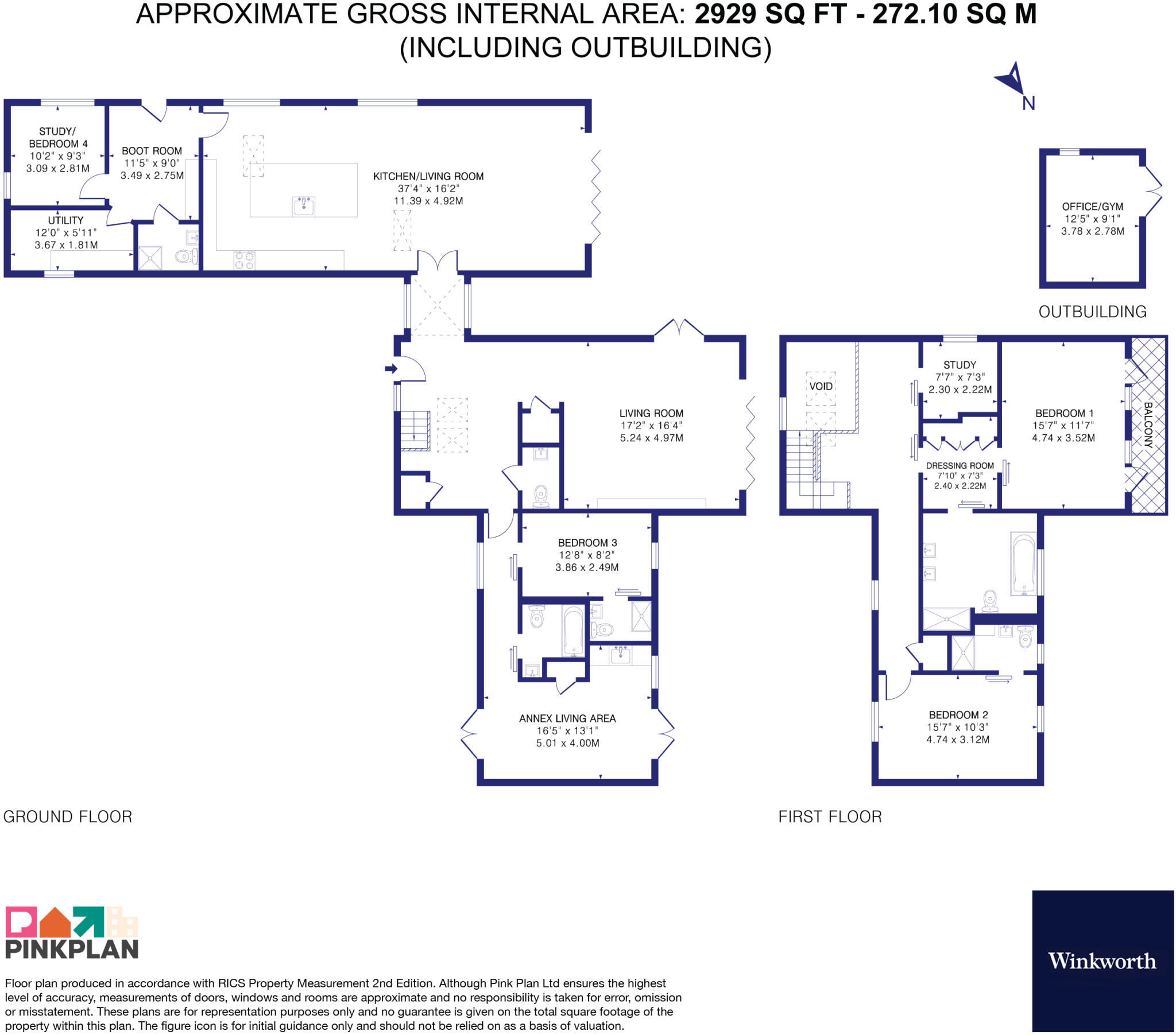 St. Anns Hill Road, Chertsey, Surrey, KT16 floorplan