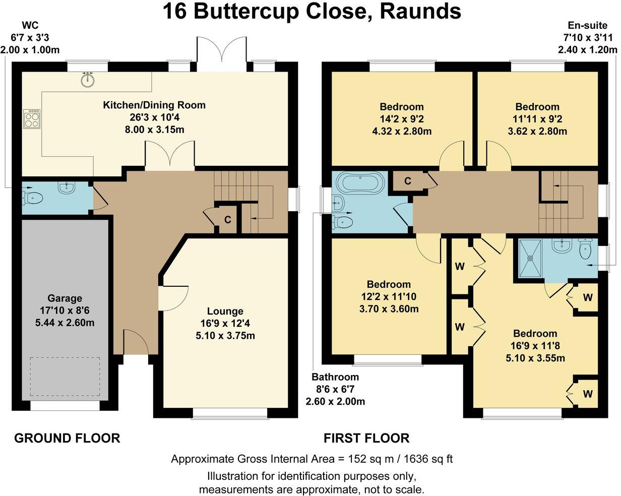Buttercup Close, Raunds, Wellingborough, NN9 floorplan