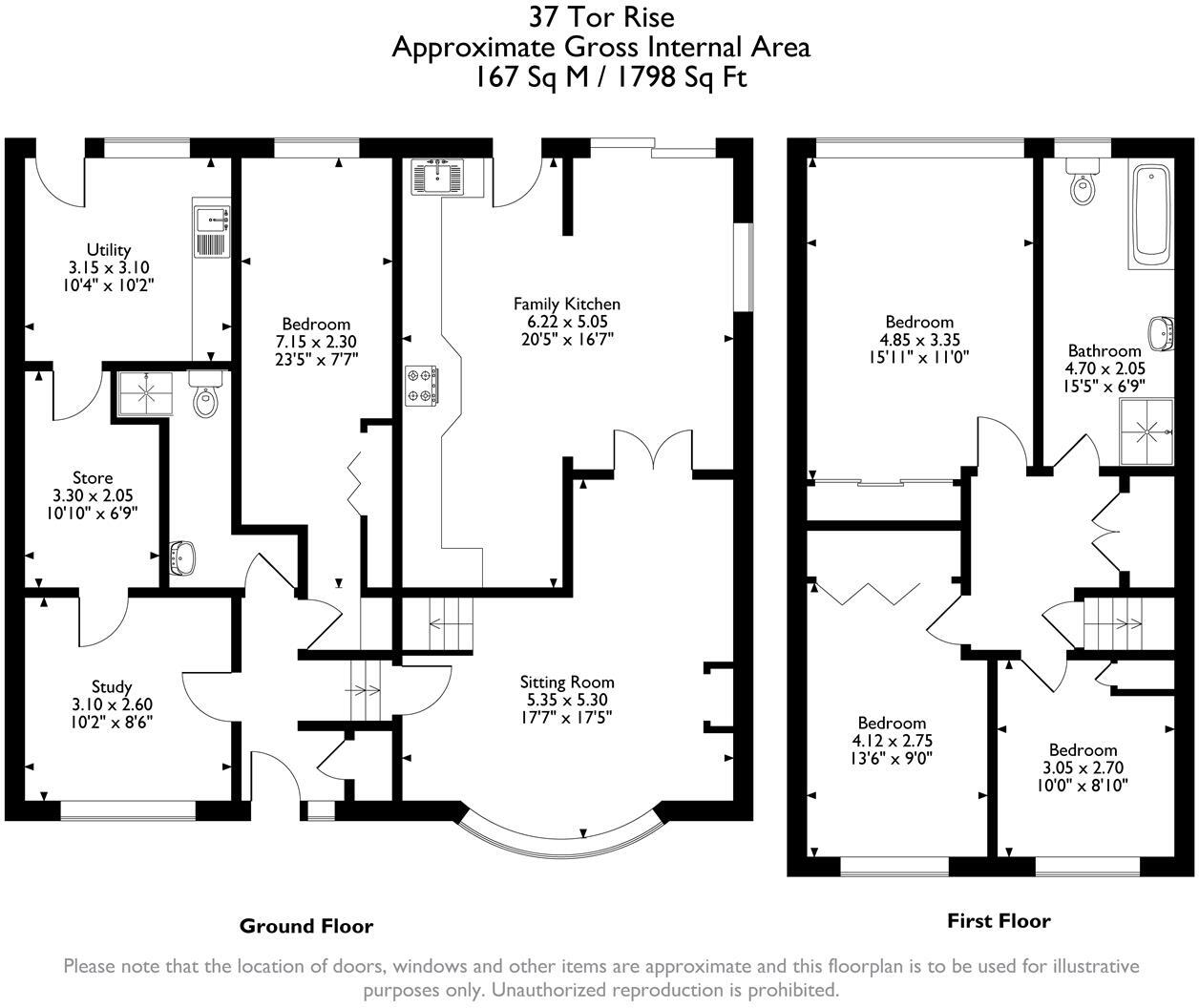 Tor Rise, Matlock floorplan