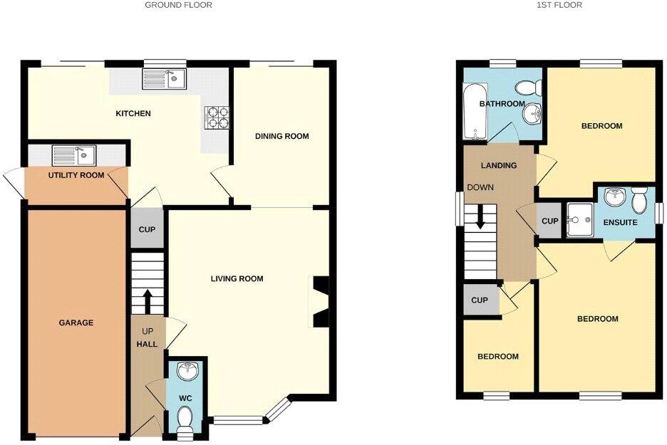 Biggart Close, Beeston, Nottingham, Nottinghamshire, NG9 floorplan