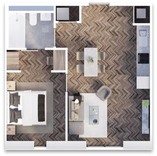 Completed Manchester Apartment floorplan
