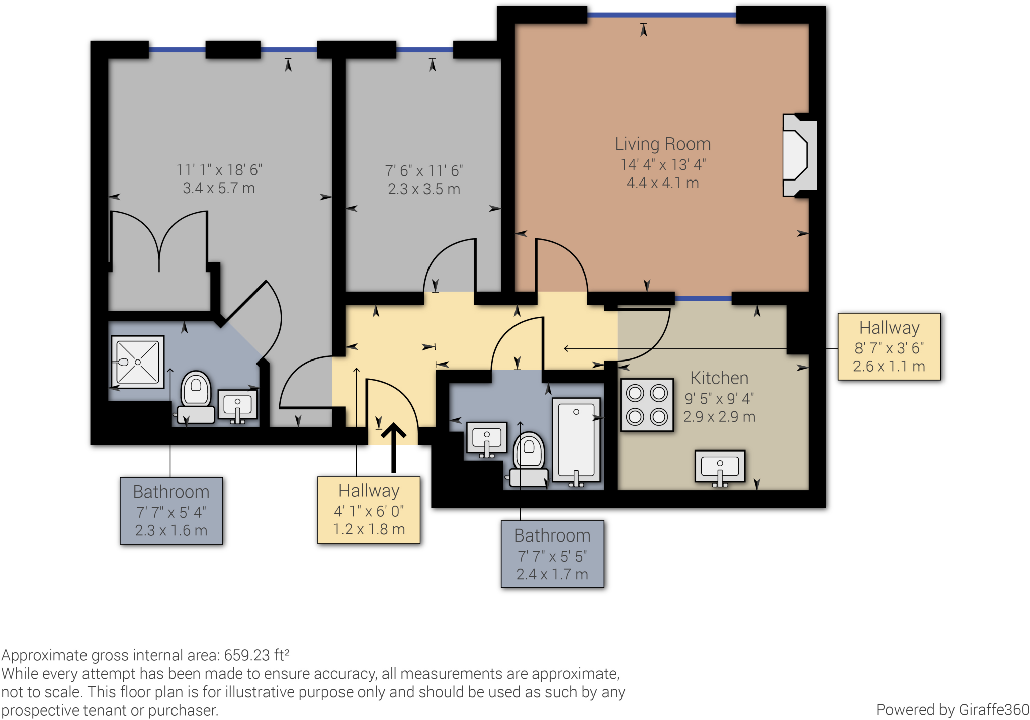 Waldorf Apartments, Folkestone floorplan