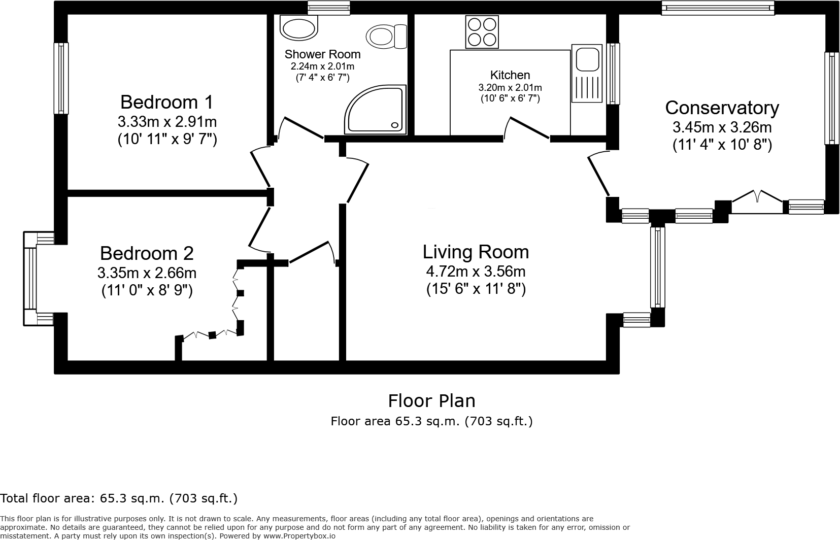 St Johns Court, Lepton floorplan