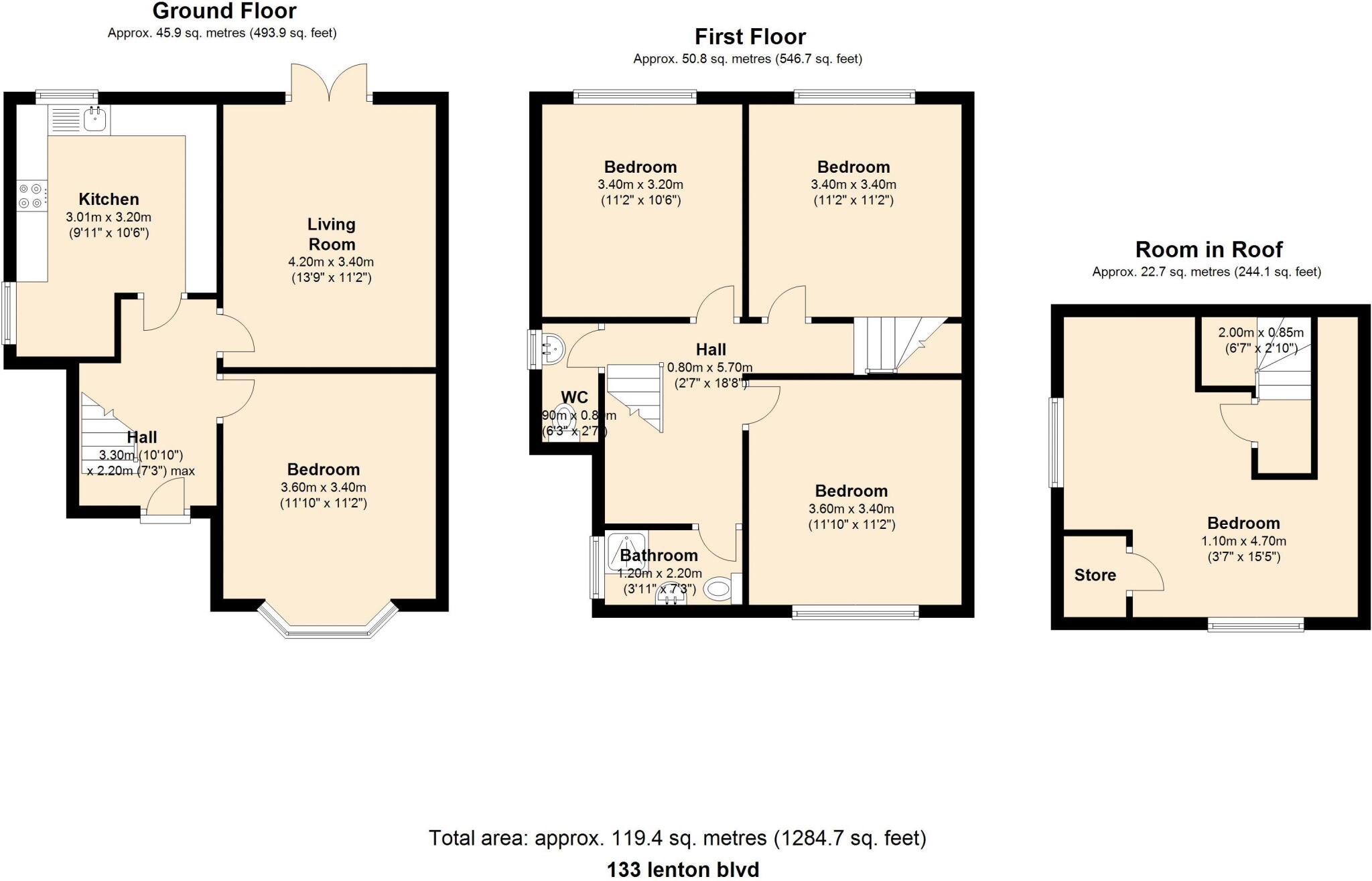 Lenton Boulevard, Nottingham floorplan